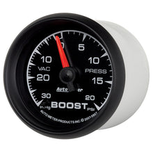 Load image into Gallery viewer, Autometer ES 52.4mm 30 In. HG/20 PSI Vacuum/Boost Gauge - AutoMeter ATM5907