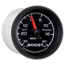 Load image into Gallery viewer, Autometer ES 52.4mm 30 In. HG/20 PSI Vacuum/Boost Gauge - AutoMeter ATM5907