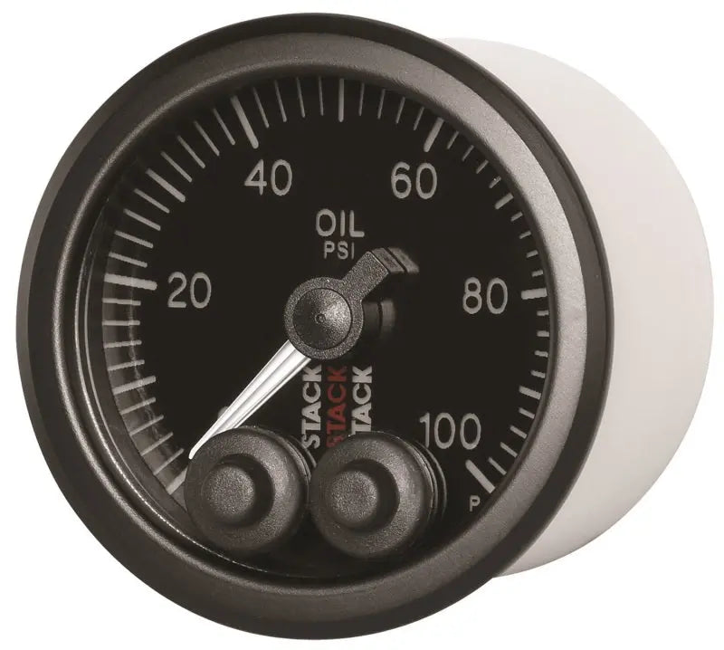 AutoMeter Stack 52mm 0–100 PSI Pro Control Oil Pressure Gauge Black
