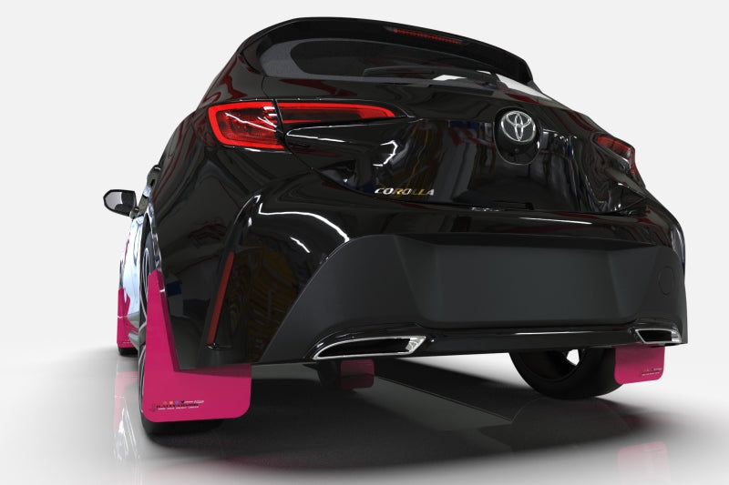 Rally Armor 18-23 Subaru XV Crosstrek Pink Mud Flap BCE Logo-Mud Flaps-Rally Armor