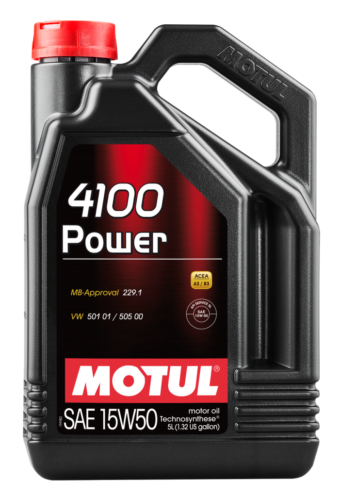 Motul 5L Engine Oil 4100 POWER 15W50 - VW 505 00 501 01 - MB 229.1 Motul