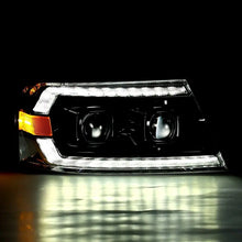 Load image into Gallery viewer, AlphaRex 04-08 Ford F150 PRO-Series Projector Headlights Chrome w/ Sequential Signal and DRL AlphaRex