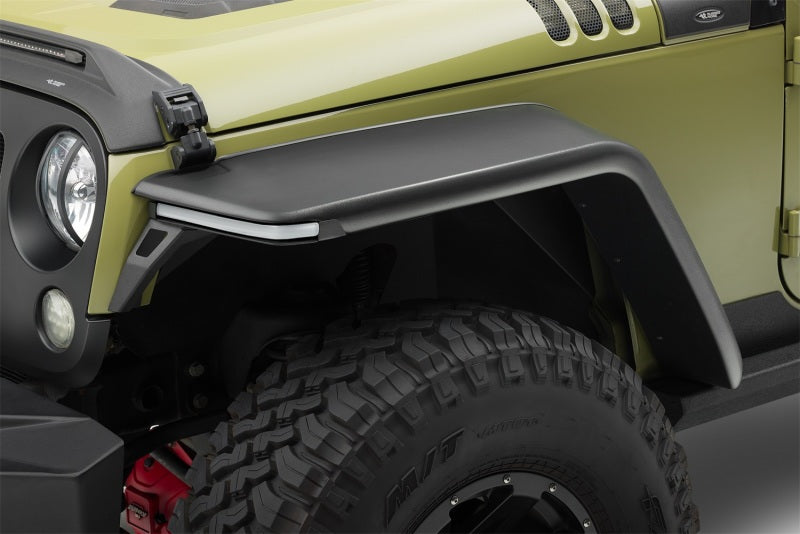 Rugged Ridge 07-18 Jeep Wrangler JK 2-Door+4-Door Unlimited Max Terrain Fender Flare Front+Rear Set - Black Ops Auto Works