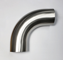 Load image into Gallery viewer, Stainless Bros 4in Diameter 1.5D / 6in CLR 90 Degree Bend Leg Mandrel Bend - Black Ops Auto Works