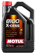 Load image into Gallery viewer, Motul Synthetic Engine Oil 8100 5W30 X-CESS 5L Motul