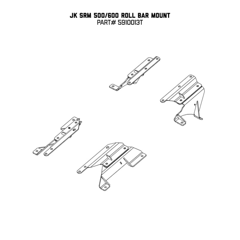 Go Rhino 07-17 Jeep Wrangler 4dr Mouinting Kit for SRM Rack-Roof Baskets-Go Rhino