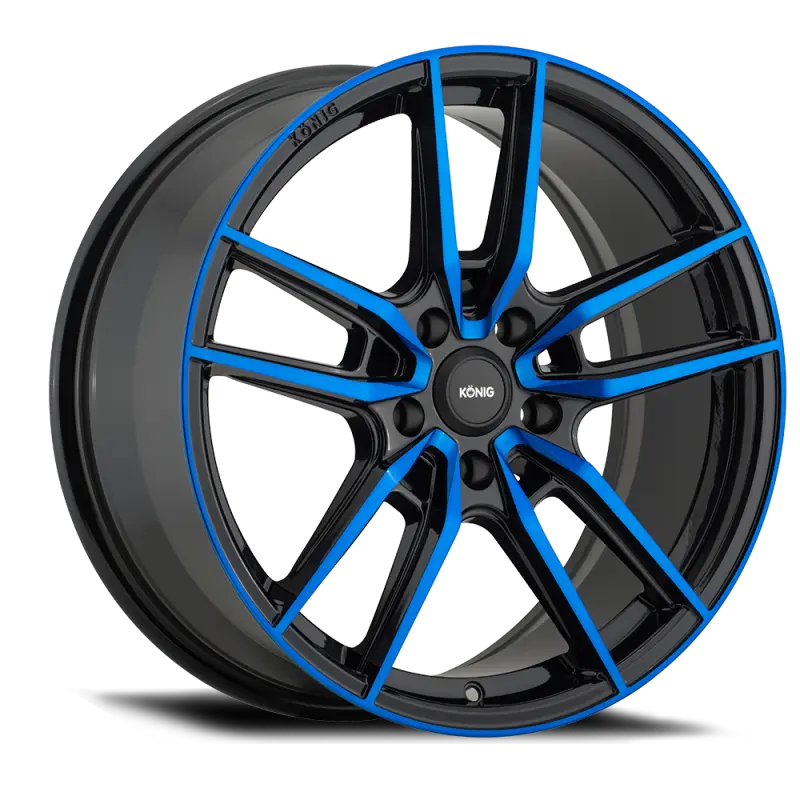 Konig Myth 19x8.5 5x114.3 ET40 Gloss Black w/ Blue Tinted Clearcoat Konig