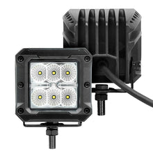 Load image into Gallery viewer, Go Rhino Xplor Bright Series Cube LED Flood Light Kit (Surface/Threaded Stud Mount) 3x3 - Blk (Pair) Go Rhino