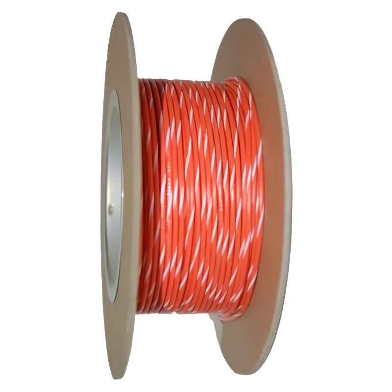 NAMZ OEM Color Primary Wire 100ft. Spool 18g - Orange/White Stripe NAMZ