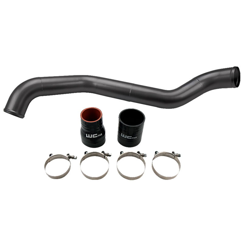 Wehrli 01-04 Chevrolet 6.6L LB7 Duramax Driver Side 3in Intercooler Pipe - WCFab Grey Wehrli