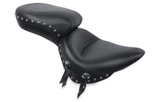 Load image into Gallery viewer, Mustang 84-06 Harley Standard Rear Tire Wide Touring 1PC Seat w/Studs - Black Mustang Motorcycle