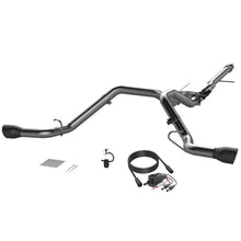 Load image into Gallery viewer, QTP 14-18 Chevy Silverado 1500 4.8L/5.3L EC/CC SB 304SS Screamer Cat-Back Rear Exit w/4.5in Blk Tips QTP
