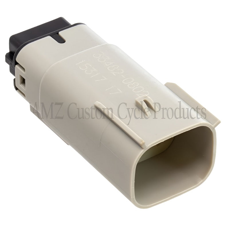 NAMZ 07-23 XL/FX Left Handlebar Ctrl Molex MX-150 8-Position Male Connector - Gray (HD 72447-07GY)-Wiring Connectors-NAMZ