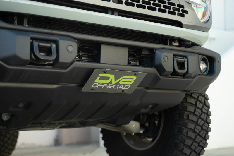 DV8 Offroad 2021 Ford Bronco Capable Bumper Slanted Front License Plate Mount-Uncategorized-DV8 Offroad-810087813000-