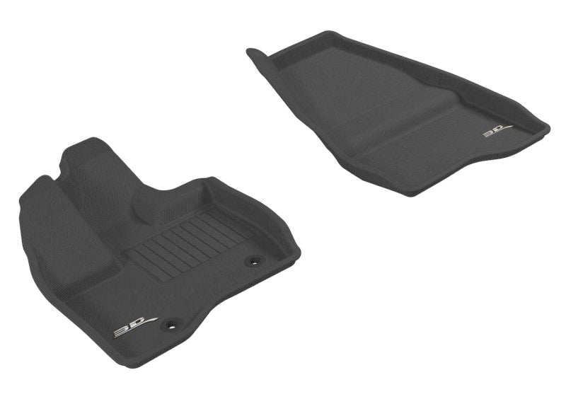 3D MAXpider 2011-2014 Ford Explorer Kagu 1st Row Floormat - Black-Floor Mats - Rubber-3D MAXpider