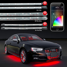 Load image into Gallery viewer, XK Glow Strip Million Color XKCHROME App Undercar Kit (8x24In Tube + 6x10In Strip + 4x36In)-Light Accessories and Wiring-XKGLOW