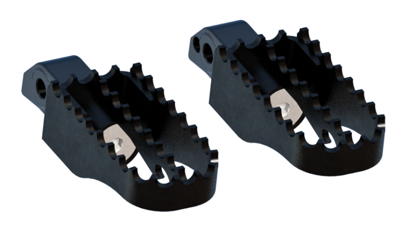 Burly Brand Pegs Passenger MX Black Burly Brand