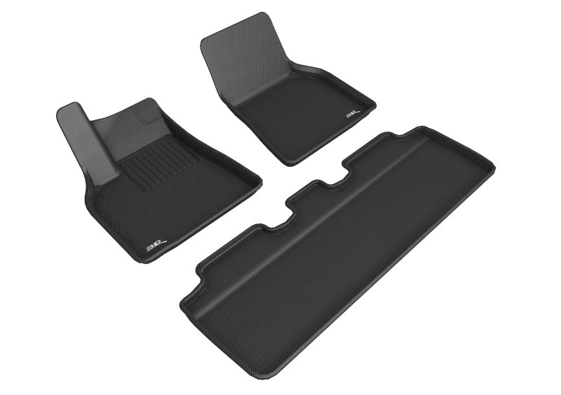 3D MAXpider 2020-2020 Tesla Model Y Kagu 1st Row Floormat - Black 3D MAXpider