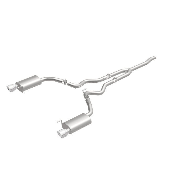 MagnaFlow Cat Back, SS, 2.5in, Street, Dual Split Polished 4.5in Tips 2015 Ford Mustang Ecoboost Magnaflow