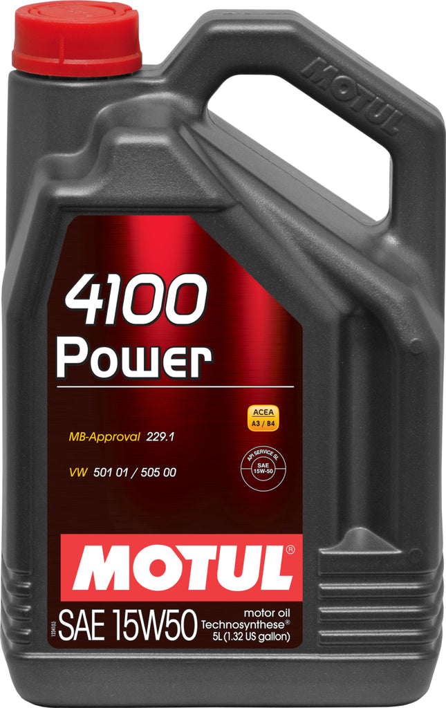 Motul 5L Engine Oil 4100 POWER 15W50 - VW 505 00 501 01 - MB 229.1 Motul