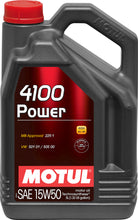 Load image into Gallery viewer, Motul 5L Engine Oil 4100 POWER 15W50 - VW 505 00 501 01 - MB 229.1 Motul