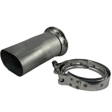 Load image into Gallery viewer, Granatelli 3in Round to 3in Oval Exhaust Pipe Adapter w/V-Band Connection Granatelli Motor Sports