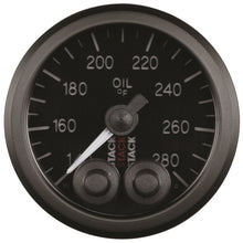 Load image into Gallery viewer, Autometer Stack Instruments 52mm 140-280 Deg F 1/8in NPTF Male Pro Control Oil Temp Gauge - Black AutoMeter