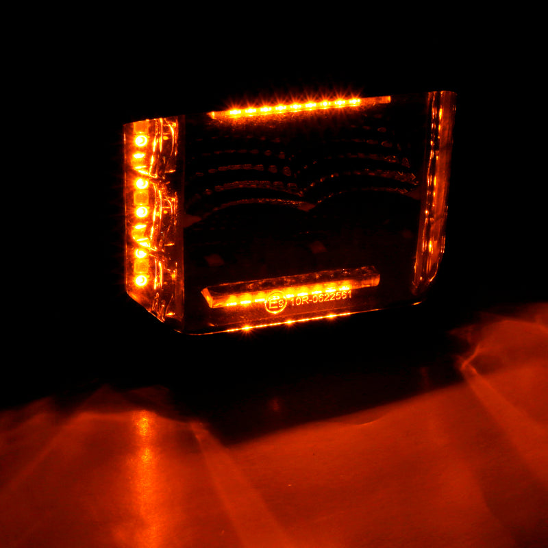 Go Rhino Xplor Blackout Combo Series Cube Sideline LED Flood Lights w/Amber 4x3 - Blk (Pair) Go Rhino