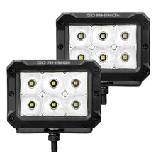 Load image into Gallery viewer, Go Rhino Xplor Bright Series Rectangle LED Spot Light Kit (Surface/Thread Stud Mnt) 4x3 - Blk (Pair) Go Rhino