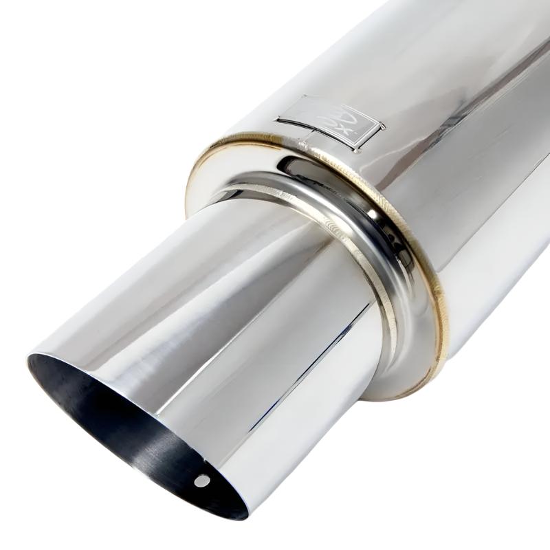 BLOX Racing 60.5mm Street Muffler - Angled Tip BLOX Racing