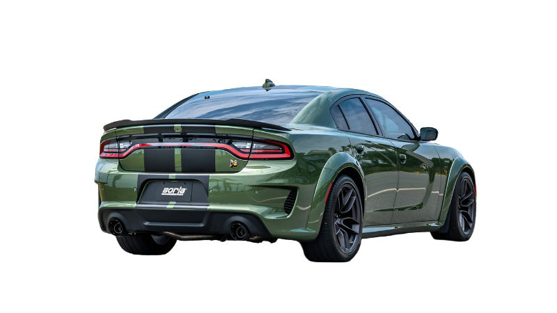 Borla 15-24 Dodge Charger V8 / 2023 Chrysler 300C T-304 SS Tips 5in Outlet - Carbon / Black Anodized-Borla-BOR60729CFBA