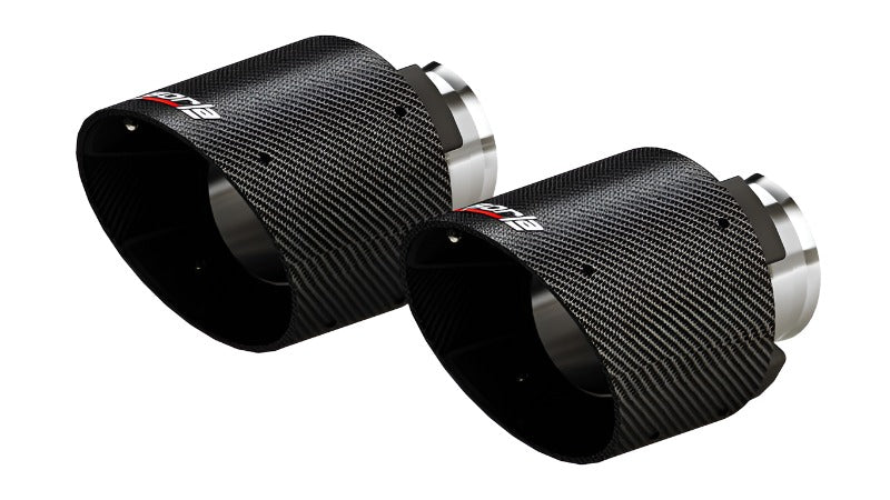 Borla 15-24 Dodge Charger V8 / 2023 Chrysler 300C T-304 SS Tips 5in Outlet - Carbon / Black Anodized-Borla-BOR60729CFBA