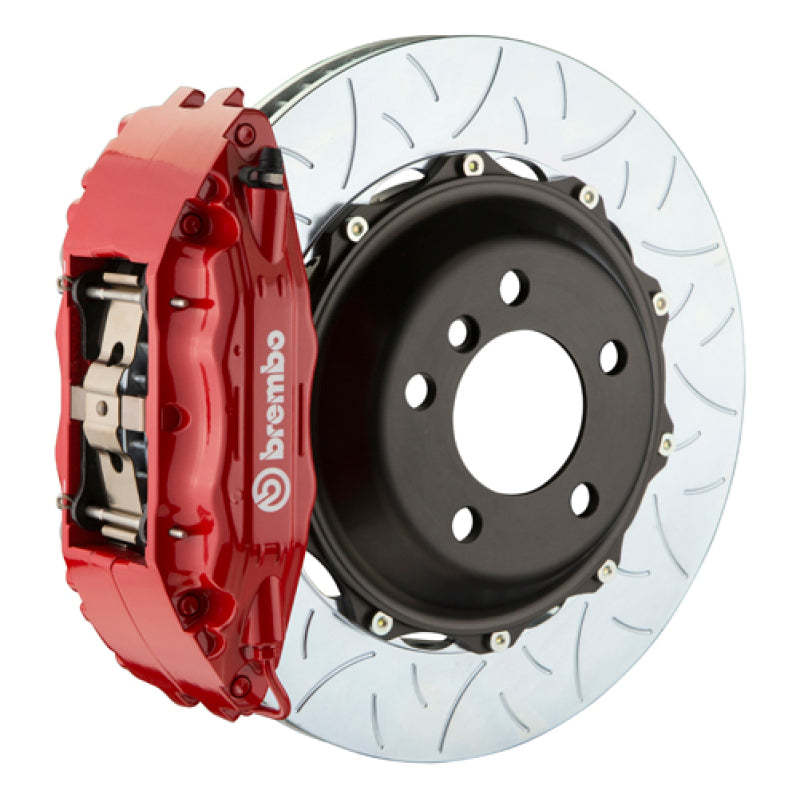 Brembo Brembo 00-02 S4 Caliper Fr GT BBK 4Pis Cast 2pc 355x32 2pc Rotor Slotted Type3-Red