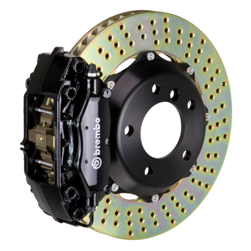 Brembo Brembo 02-06 Mini Cooper Front GT BBK 4 Piston Cast 2pc 320x28 2pc Rotor Drilled-Black
