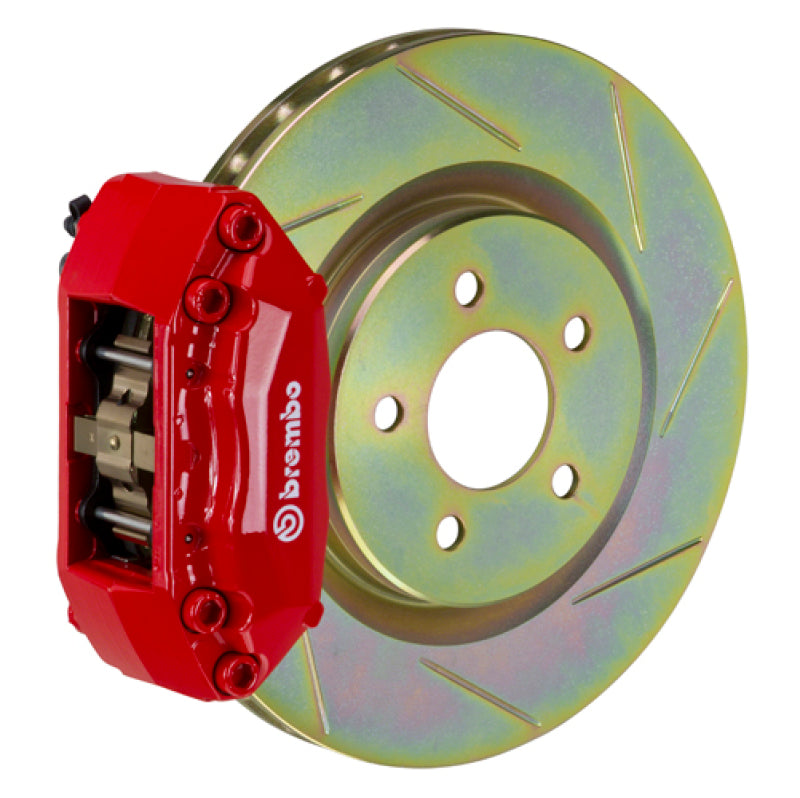 Brembo Brembo 05-10 Jetta (Mk5) Fr GT BBK 4Pis Cast 2pc 330x28 1pc Rotor Slotted Type1-Red