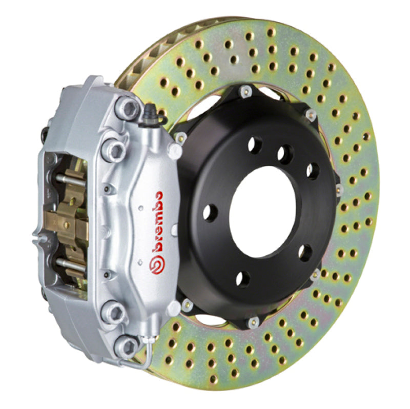 Brembo Brembo 05-11 Elise (Excl 4-Caliper Equipped) Fr GT BBK 4Pist Cast 2pc 328x28 2pc Rtr Drill-Silver