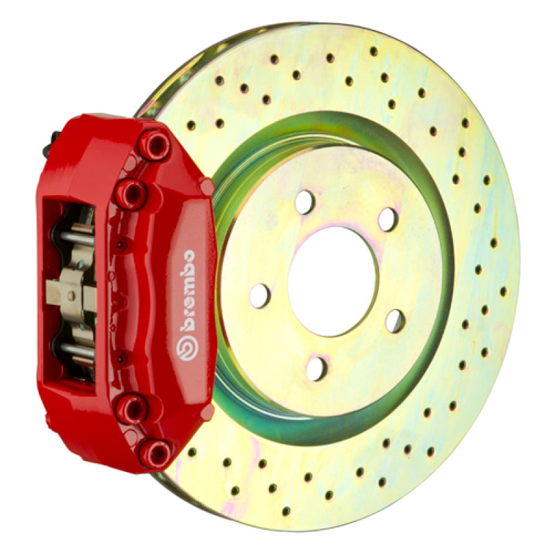 Brembo Brembo 11-18 Focus S/SE/SEL/Titanium Front GT BBK 4 Piston Cast 2pc 310x28 1pc Rotor Drilled-Red