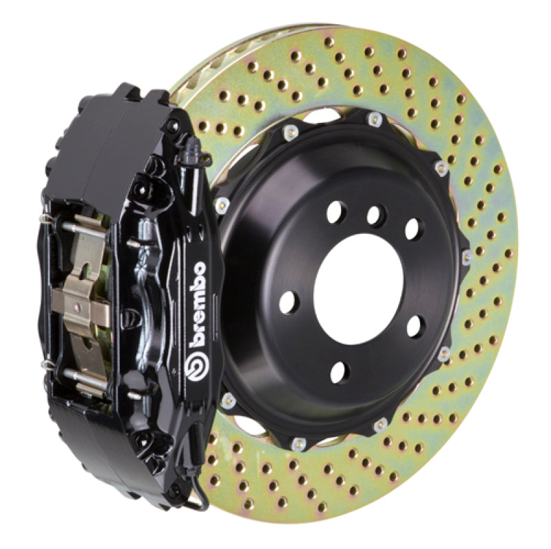 Brembo Brembo 99-01 Skyline GTR Front GT BBK 4 Piston Cast 2pc 355x32 2pc Rotor Drilled-Black