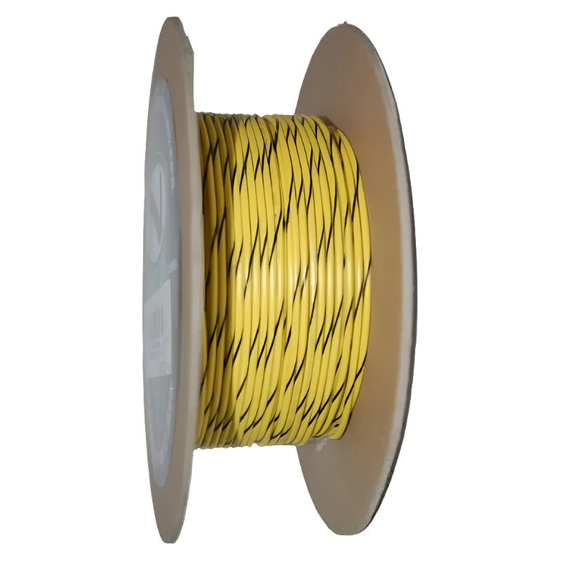 NAMZ OEM Color Primary Wire 100ft. Spool 18g - Yellow/Black Stripe NAMZ
