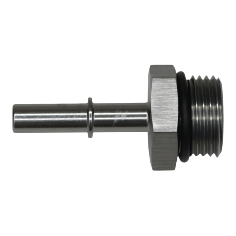 DeatschWerks 10AN ORB Male to 5/16in Male EFI Quick Connect Adapter - Anodized DW Titanium-Fuel Components Misc-DeatschWerks