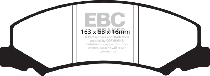 EBC 08-09 Buick Allure (Canada) 5.3 Redstuff Front Brake Pads-Brake Pads - Performance-EBC
