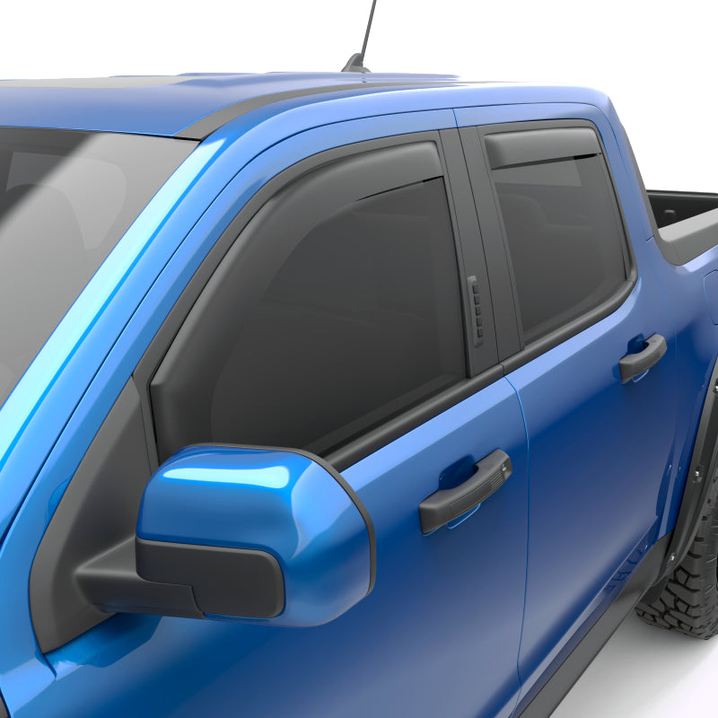 EGR 2022+ Ford Maverick In Channel Window Visors Front/Rear Set - Matte Black Crew Cab EGR