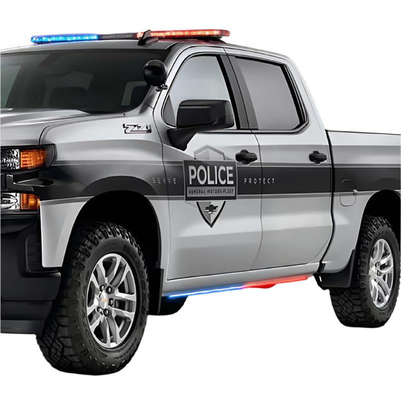 Putco 19-23 Dodge Ram 1500 Blade Rocker Kits Sideliners - Red & White w/ White Override-Light Mounts-Putco