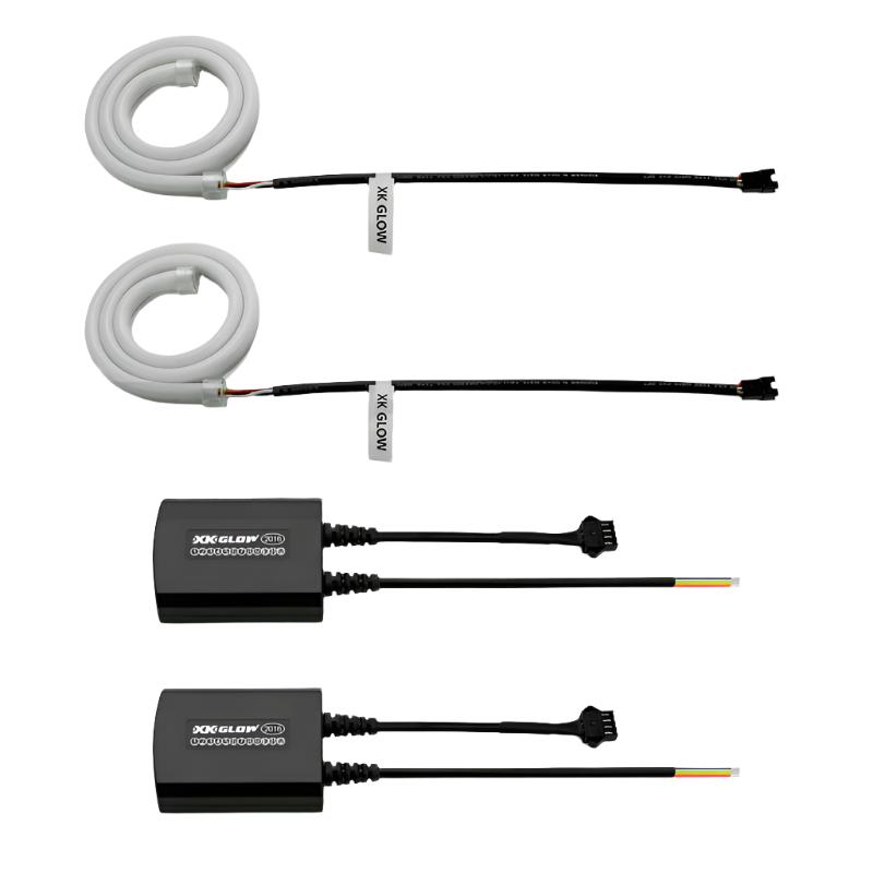 XK Glow 24inch - 2pc Sequential Switchback LED Strip Kit DRL Turnsignal for Headlights-Light Accessories and Wiring-XKGLOW