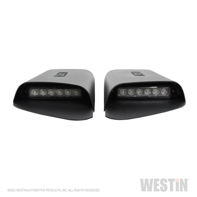 Westin 18-20 Jeep Wrangler JL 2dr LED Hood Scoops - Textured Black Westin