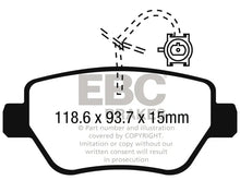 Load image into Gallery viewer, EBC 14-17 Maserati Ghibli (330 PS Package ONLY) Yellowstuff Rear Brake Pads EBC
