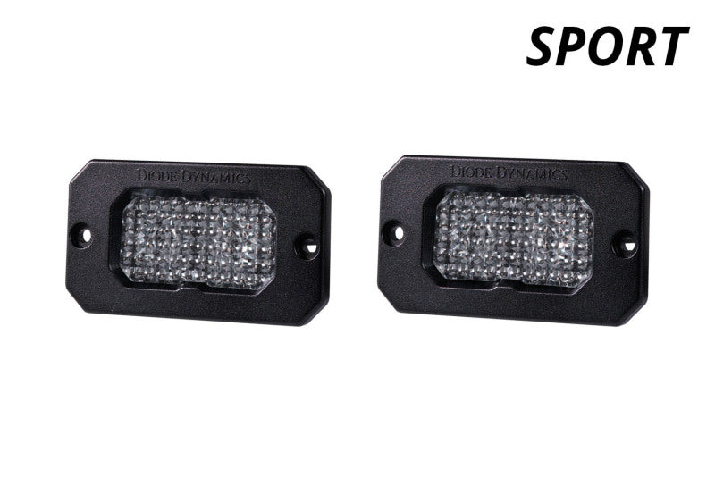 Diode Dynamics Stage Series 2 In LED Pod Sport - White Flood Flush RBL (Pair) Diode Dynamics