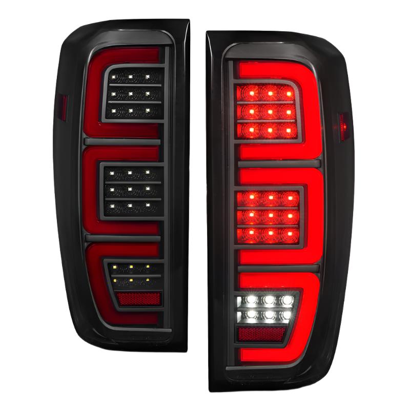 Anzo 19-23 GMC Sierra 1500/2500HD/3500HD Smoke Black Replacement Full LED Bar Tail Light-Tail Lights-ANZO-846959056091-