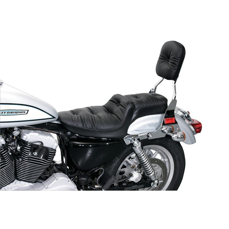 Mustang 04-21 Harley Sportster Duke 1PC Seat Regal - Black Mustang Motorcycle