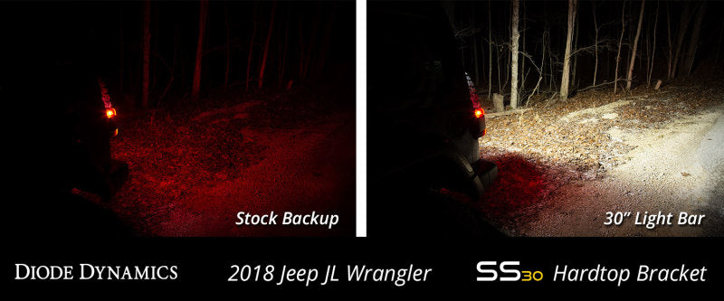 Diode Dynamics 18-21 Jeep JL Wrangler SS30 Rear Hardtop Bracket Kit - White Flood Diode Dynamics